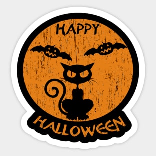 Happy Halloween Cat Sticker